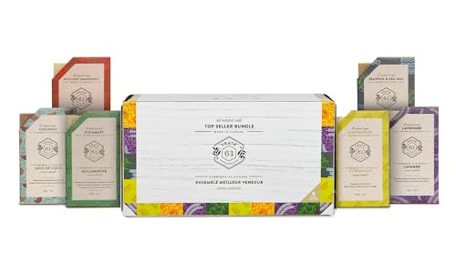 Crate 61 6er Pack Box Set, 100% vegane Kaltprozess-Barseife, duft mit hochwertigen ätherischen Ölen und natürlichen Aromen, für Männer und Frauen (Most Popular) von Crate 61 Organics