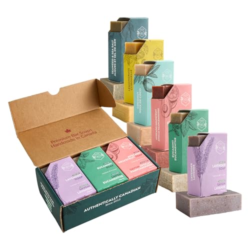 Crate 61 6er Pack Box Set, 100% vegane Kaltprozess-Barseife, duft mit hochwertigen ätherischen Ölen und natürlichen Aromen, für Männer und Frauen (Most Popular) von Crate 61 Organics