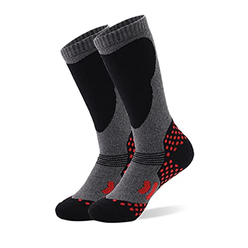 Crate Skisocken Kinder Unisex Baumwolle Skistrümpfe Kinder Thermosocken Kinder für Jungen Mädchen,Dicke Verstärkte Kniestrümpfe Winter Sportsocken für Kinder Active Kniehoch Bunt Warm zum Skifahren von Crate