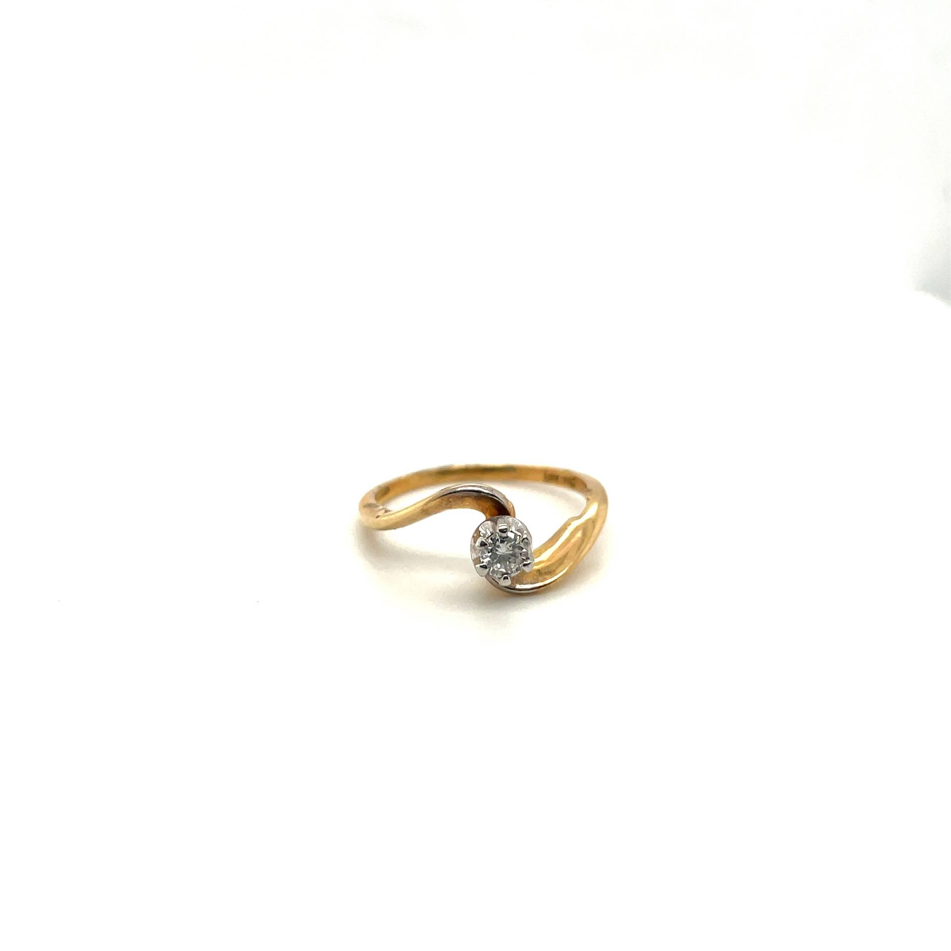 14K Gelbgold .25Ct Diamant Solitär Verlobungsring von Crawfordsjewel