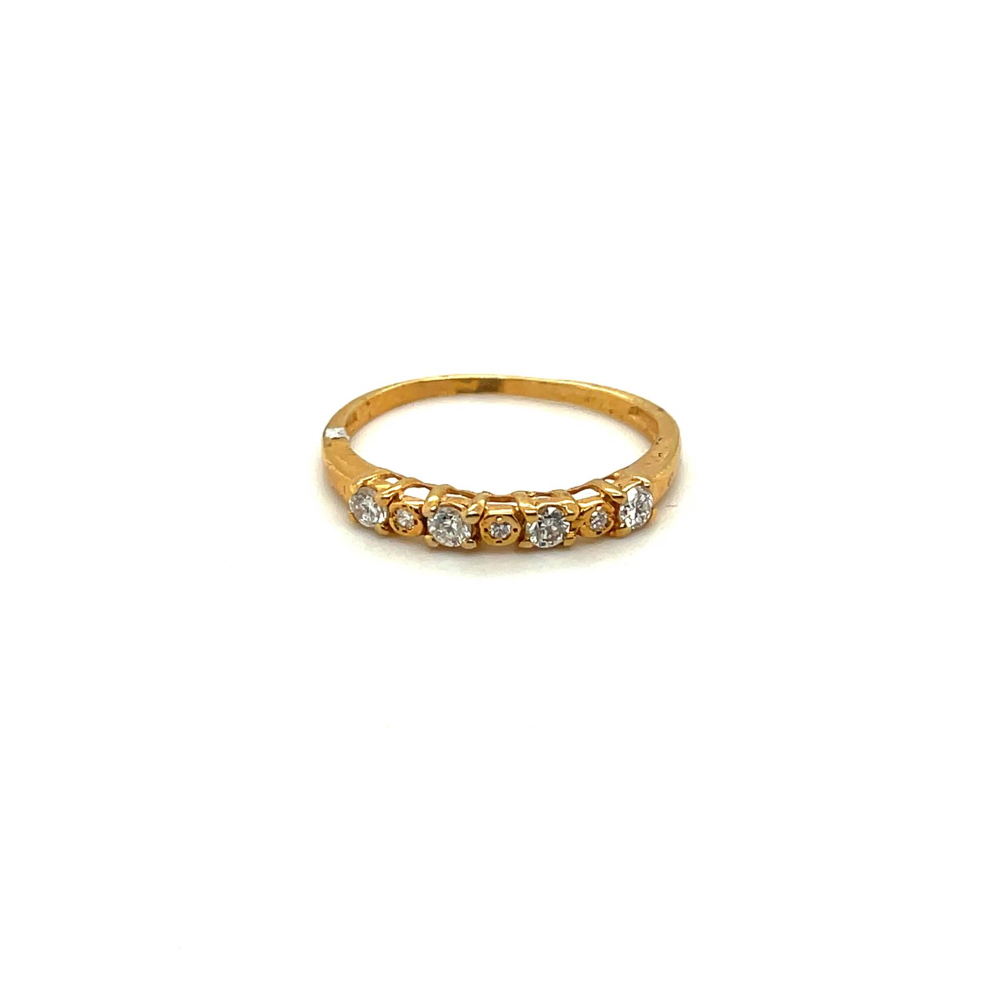 14K Gelbgold Diamant Stapelbares Band von Crawfordsjewel