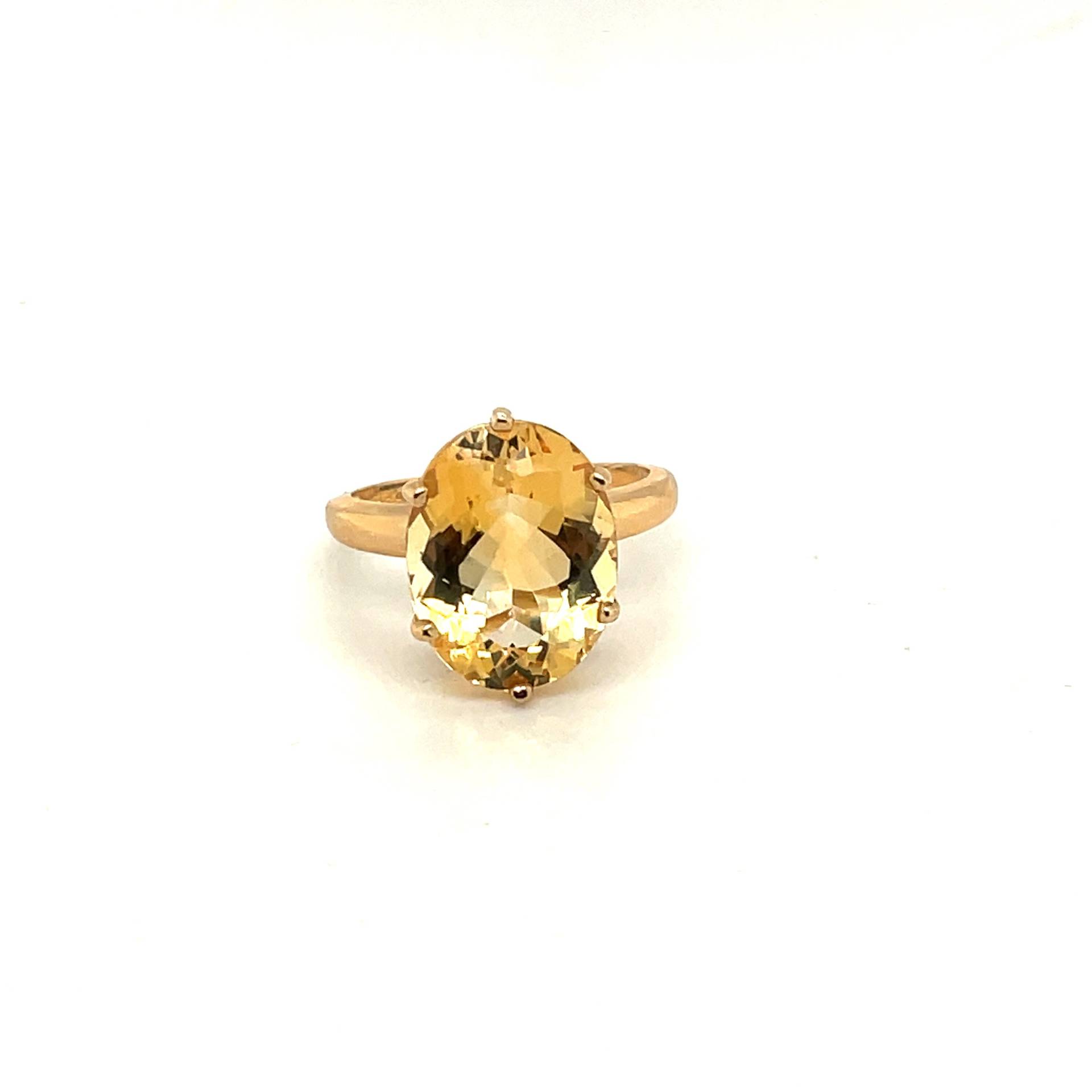 14K Gelbgold Oval Citrin Ring von Crawfordsjewel