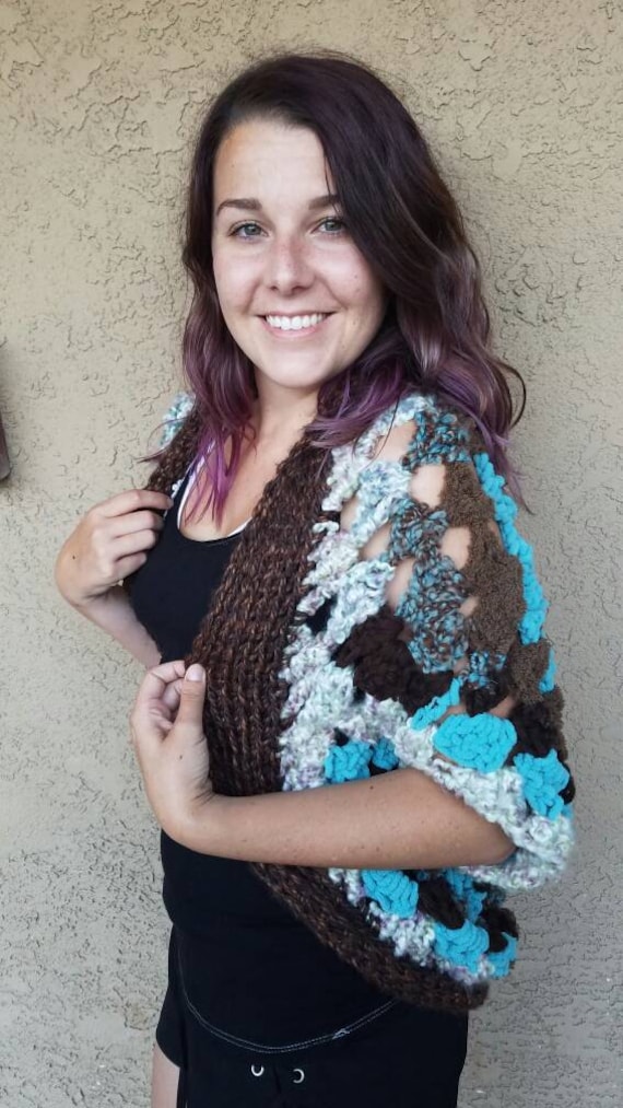 Die Erde Cocoon Achselzucken/Häkeln Weste Craycray von CrayCrayCrochetbyEM