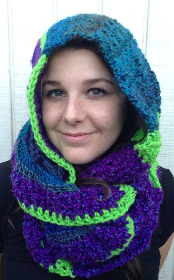Spectral Riesen Schal // Festival Kapuze Infinity Craycray Häkeln von CrayCrayCrochetbyEM