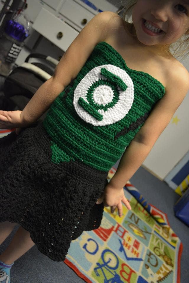 Grüne Laterne Häkelkleid von CrayShaBoutique