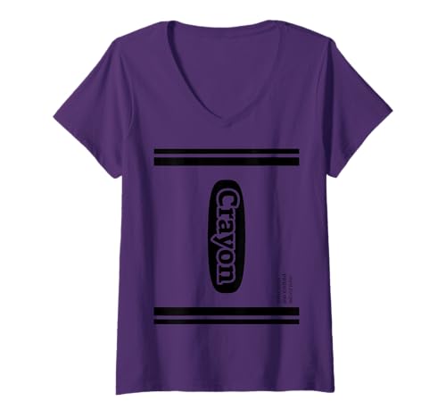 Damen Crayon Royal Purple Gruppenkostüm T-Shirt mit V-Ausschnitt Damen Crayon Royal Purple Gruppenkostüm T-Shirt mit V-Ausschnitt von Crayon Label Group Costume by J. Walker