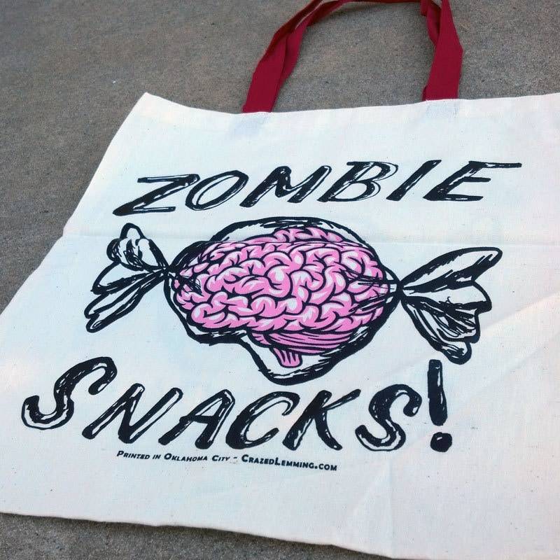 Zombie Snacks Brain Candy Tragetasche...trick Or Treat Tasche von CrazedLemming