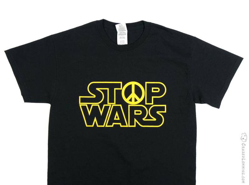 stop Wars Parody Logo T-Shirt von CrazedLemming