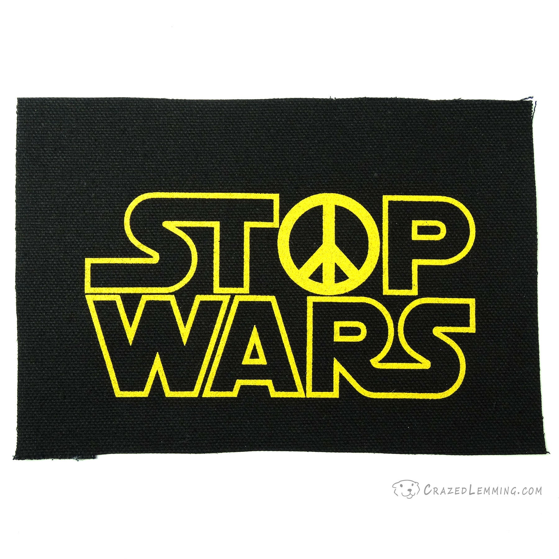 stop Wars Sew On Punk Aufnäher Hand Siebdruck Peace von CrazedLemming