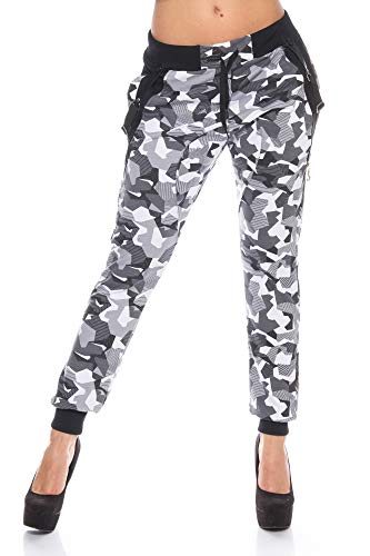 Crazy Age Camouflage Jogginghose Boyfriendhose Bagyyhose mit Hosentäger CA 1119 Cam (L, Metro N.) von Crazy Age