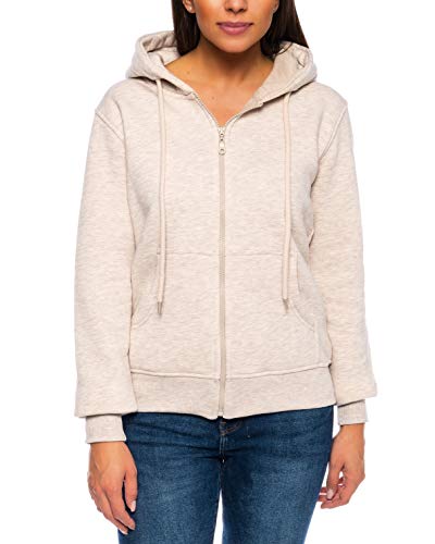 Crazy Age Cooler Zip Hoodie Kapuzenjacke Sweatjacke aus hochwertigen Baumwollmischung (Beige M. (2908), XL~40/42) von Crazy Age