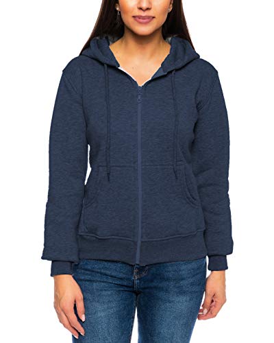 Crazy Age Cooler Zip Hoodie Kapuzenjacke Sweatjacke aus hochwertigen Baumwollmischung (Nevi M(2908), L) von Crazy Age