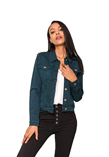 Crazy Age Damen Jeansjacke Blazer Übergangsjacke Sommer Jacke (L~38, Mint) von Crazy Age