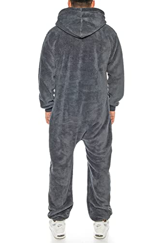 Crazy Age Damen Jumpsuit aus kuscheligem Teddy Fleece | Overall | Ganzkörperanzug Flauschig |Homewear (Anthrazit(2844), 5XL) von Crazy Age