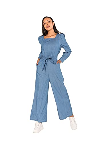 Crazy Age Damen Lange Overall Jumpsuit Playsuit Jeans Hosenanzug Hosenanzug Ganzkörperanzug Denim (8135, M) von Crazy Age