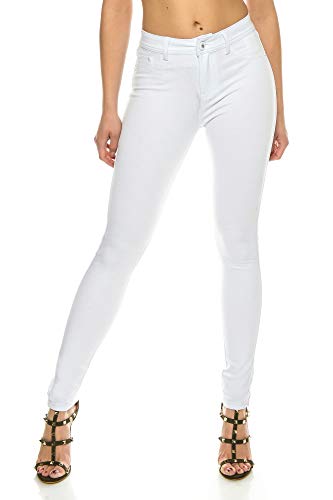 Crazy Age Damenhose Jegging Basic Classic Hüfthose 5 Pocket für H01 (34, Weiß) von Crazy Age