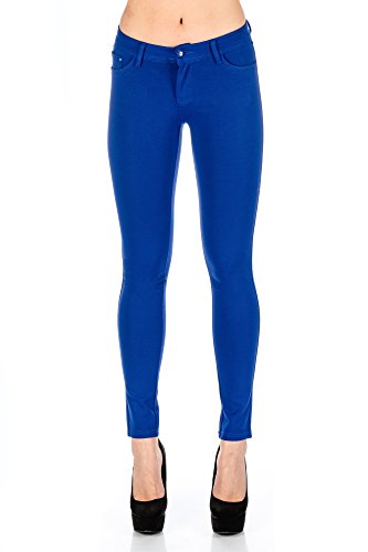 Crazy Age Damenhose Jegging Basic Classic Hüfthose 5 Pocket für H01 (40, Royalblau) von Crazy Age