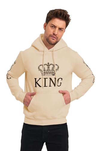 Crazy Age Herren King und Damen Queen Hoodie mit Kapuze .| | Auffallend | Eyecatcher | Trend 2023|Schöne Farben von Crazy Age