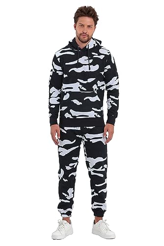 Crazy Age Herren Sportanzug Freizeitanzug Camouflage Army Millitär Übergrößen bis 10XL(RT-AN-401-SB-4XL) von Crazy Age