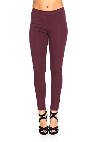 Crazy Age Jeggings Damenhosen mit Rundum Gummizug Basic Classic Jeggings A 26 (42, Weinrot) von Crazy Age