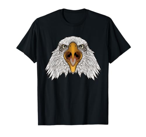 American Bald Eagle Face Bird Patriotic Animal Kids Boys T-Shirt von Crazy Animal World