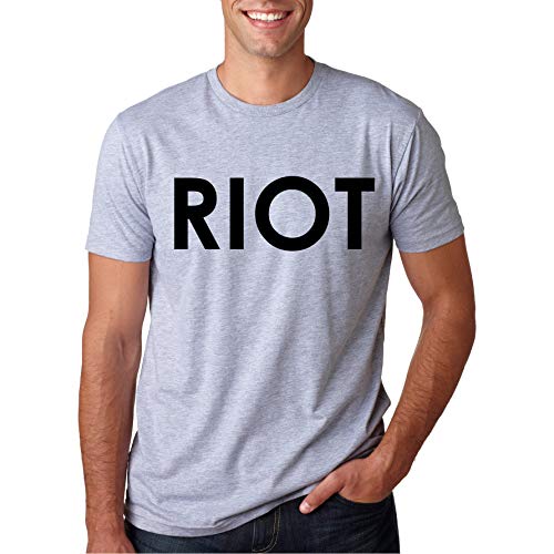 Riot T-Shirt, lustige T-Shirts für Herren, politische Neuheit - Grau - 3X-Groß von Crazy Dog T-Shirts