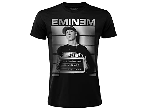 Crazy for Rock Eminem T-Shirt Rapper Marshall Bruce Mathers III. Offizielles Hip Hop-Trikot, Unisex, für Erwachsene und Jungen., Schwarz , Large von Crazy for Rock