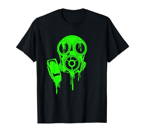 Gasmaske Giftgrün Shirt Für Mann Frau Kids Nerds Geeks T-Shirt von Crazy Gasmaske Grusel T-Shirt Geschenk