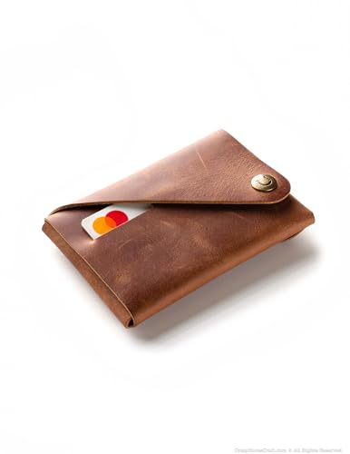 Crazy Horse Craft, Geldbörse Herren Portemonnaie Damen Kartenetui Brown Wallet von Crazy Horse Craft