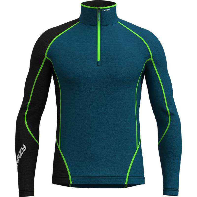 Crazy Idea Pull Fahrenheit Zip Herren Baselayer galaxy M von Crazy Idea