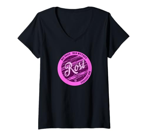 Damen ROSI Die Frau der Mythos die Legende Vornamen T-Shirt mit V-Ausschnitt von Crazy Shirt Factory