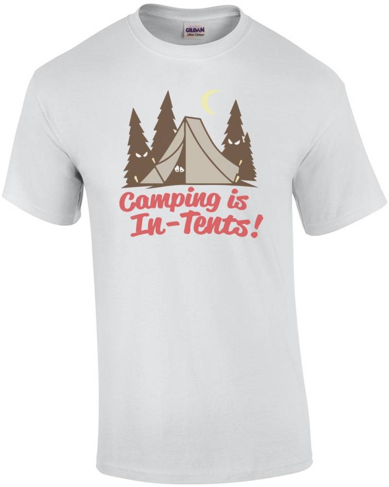 Camping Ist In-Zelten. Lustiges Wortspiel Shirt von CrazyAwesomeTees