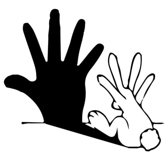 Hase-Schatten - Lustige Tier-T-Shirt von CrazyAwesomeTees