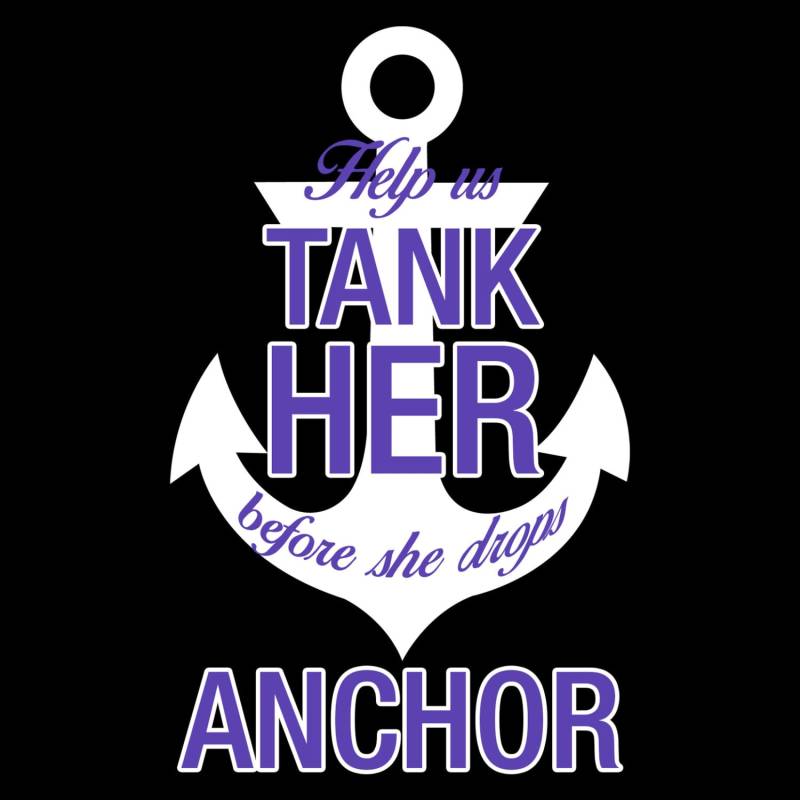Helfen Sie Uns Ihr Tank Bevor Sie Anker Abfällt Bachelorette-T-Shirt von CrazyAwesomeTees