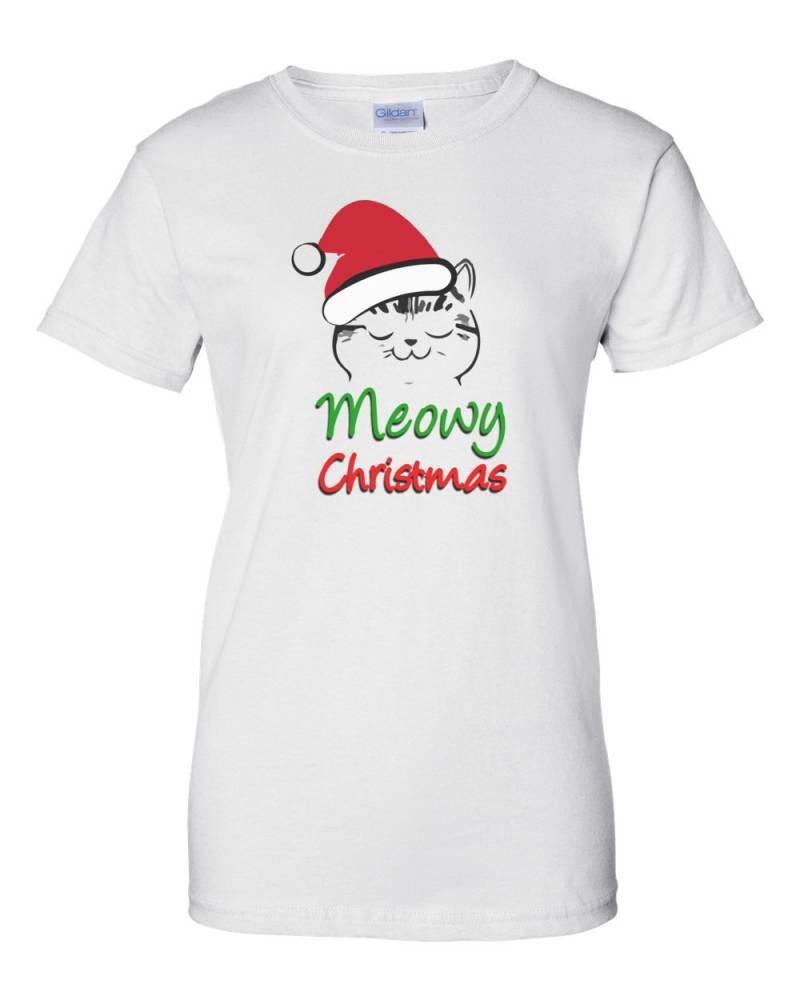 Meowy Weihnachten T-Shirt von CrazyAwesomeTees