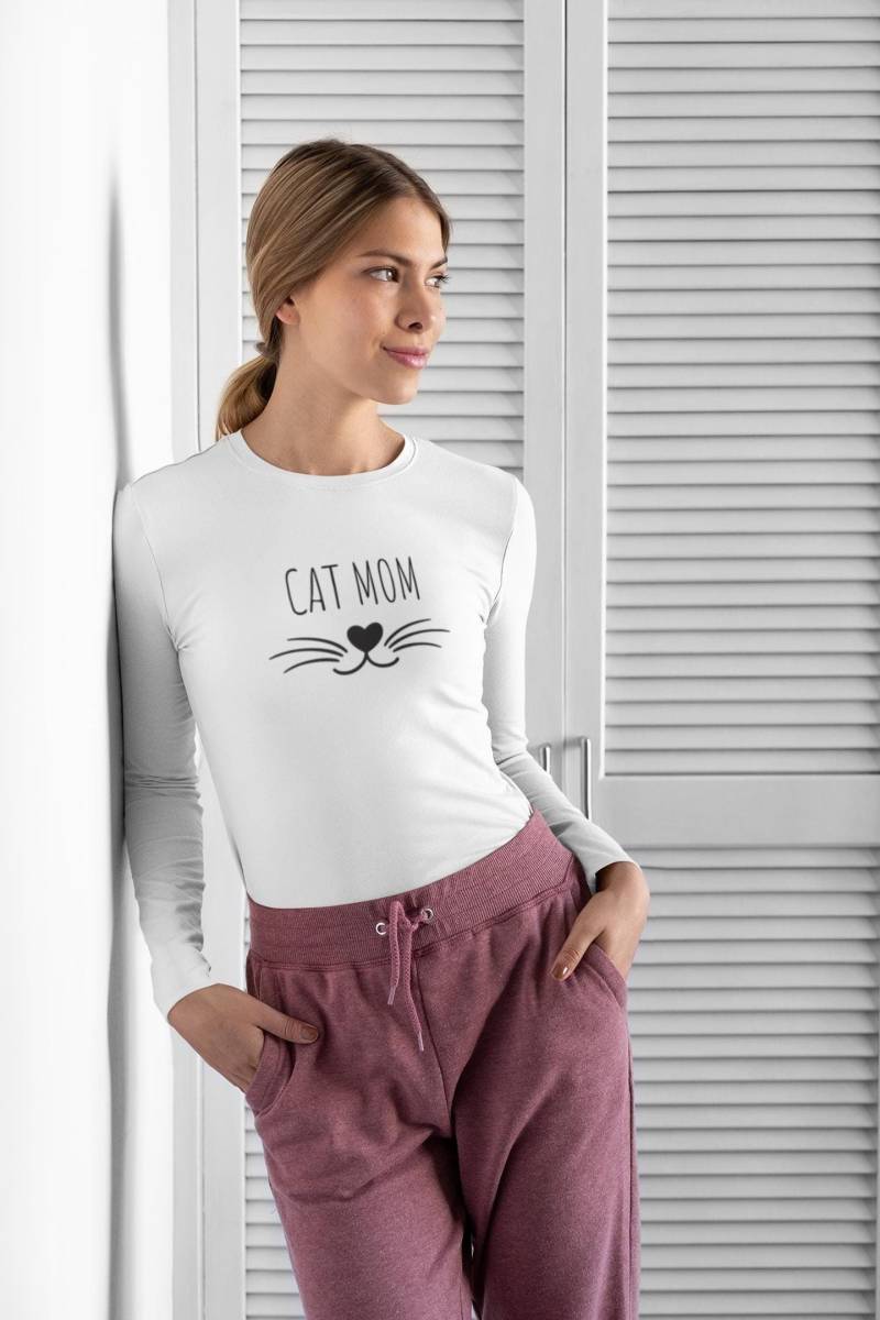 Katzen Pullover | Shirt Süßes Für Cat Moms - 100% Baumwolle, Bequem & Stylisch von CrazyCatMomShop
