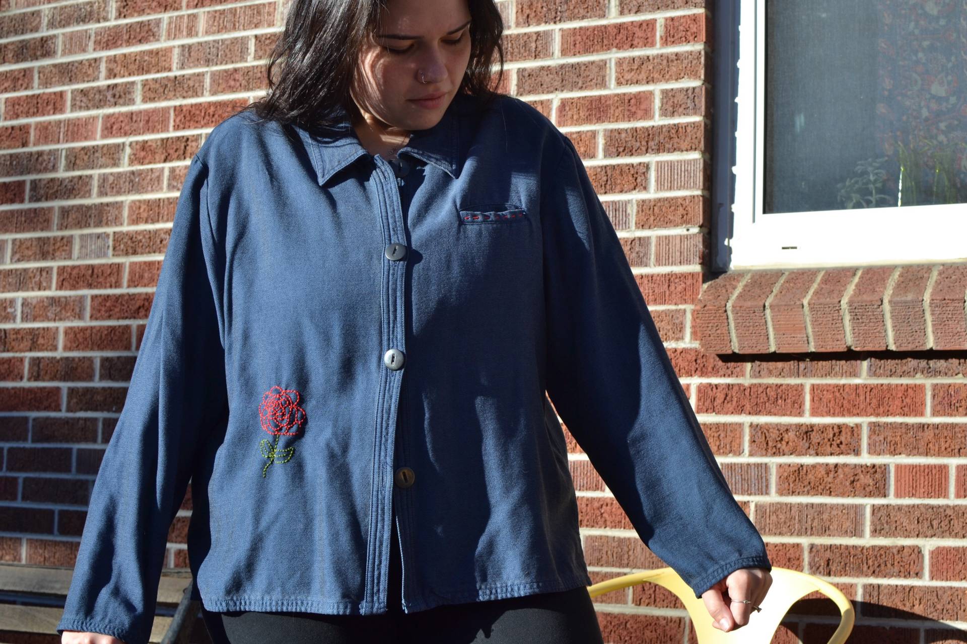 Rosen Sind Rote Arbeitsmantel von CrazyEyesVintage