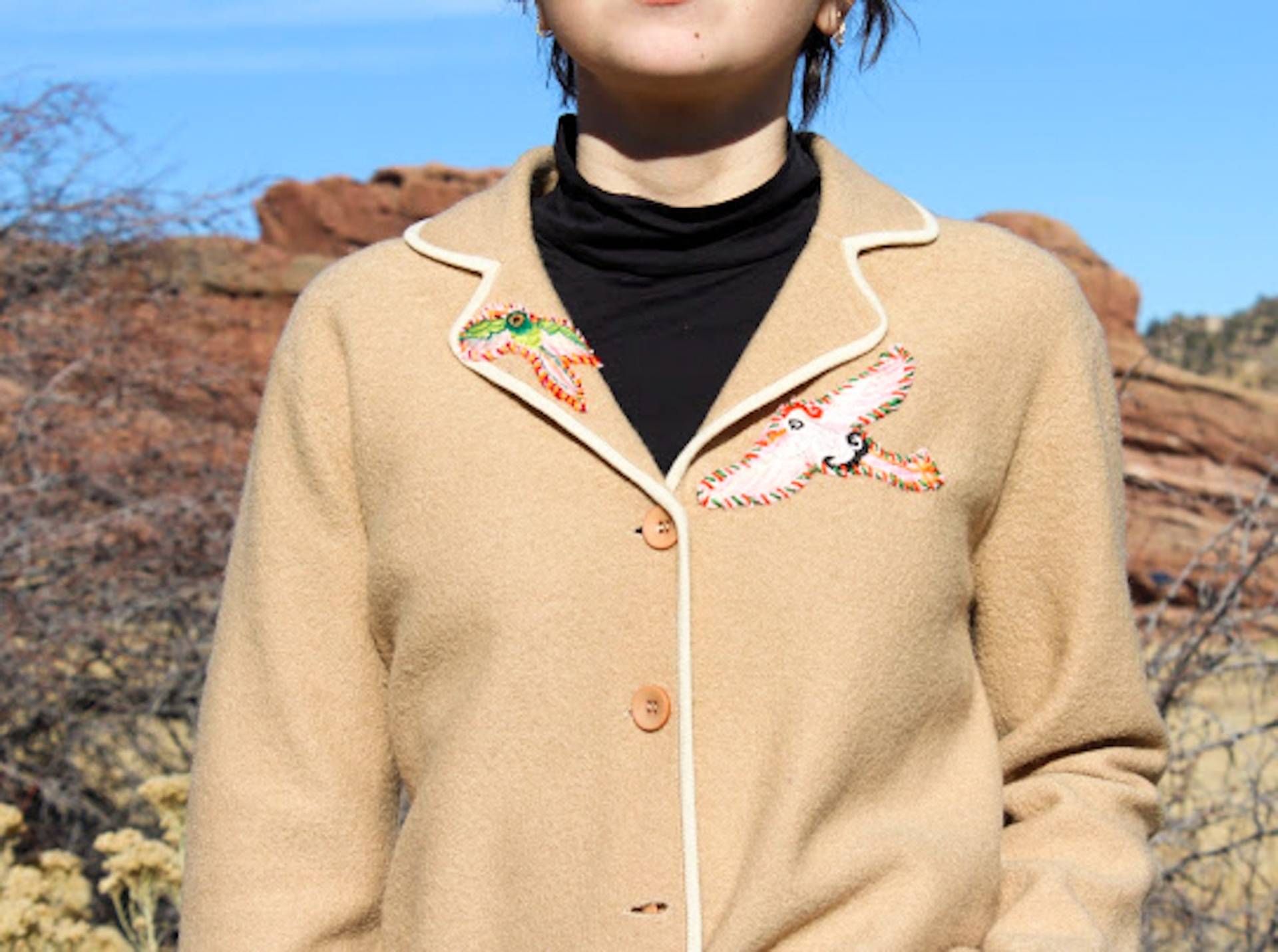 Vogel Cardigan von CrazyEyesVintage