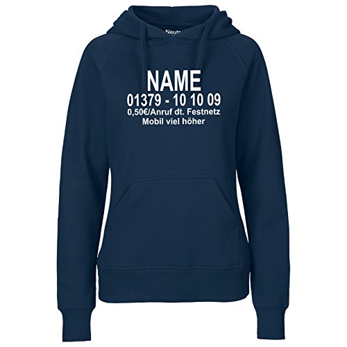 Damen-Hoodie DSCHUNGELCAMP Pullover für Fasching Karneval (XXL, navy - Aufdruck beidseitig) von CrazyShirt