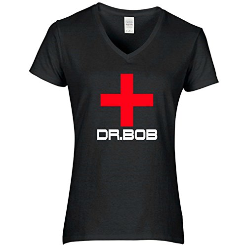 Damen T-Shirt DR. BOB - schwarz schwarz S von CrazyShirt
