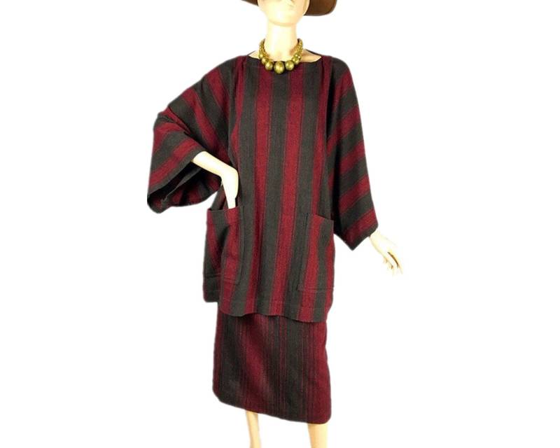 Issey Miyake Plantation - Kimono Gestreiftes Zweiteiler Set Issey Miyake Plantation - Kimono Gestreiftes Zweiteiler Set von CrazyVTG