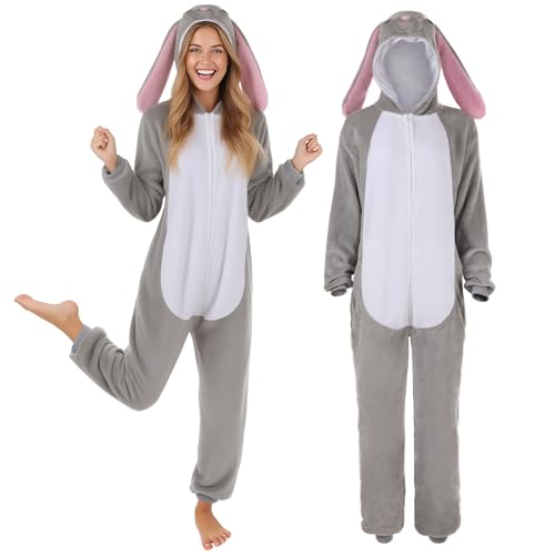 Crazycos Rabbit Onesie Pyjamas Damen Herren Jumpsuit Onesie Tier Fasching Kaninchen Tier Kostüm Für Cartoon Pyjamapartys-S Crazycos Rabbit Onesie Pyjamas Damen Herren Jumpsuit Onesie Tier Fasching Kaninchen Tier Kostüm Für Cartoon Pyjamapartys-S von Crazycos