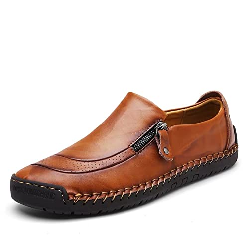 Crazynekos Herren Freizeitschuhe Slip-on Loafers Bequeme Leichte Wanderschuhe für Herren, gelb, 42 2/3 EU von Crazynekos