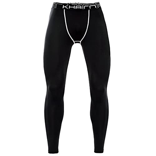 Crazynekos Herren Kompressionshose Übergroße Leggings Gym Cool Dry Plus Size Enge Lange Hosen, Schwarz , XXXXXX-Large von Crazynekos