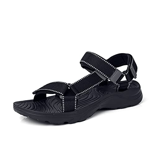 Crazynekos Herren Sandalen, Outdoor Leichte Bequeme Wandersandalen Wasserdicht Sport Walking Wasser Sandalen, Schwarz / Grau, 44 EU von Crazynekos