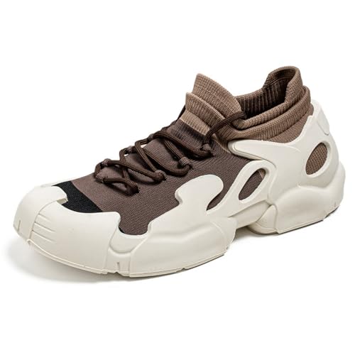 Herren Leichte Atmungsaktive Freizeitschuhe Bequeme Wanderschuhe, Beige / Braun, 41 1/3 EU von Crazynekos