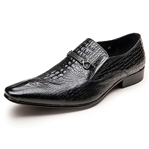 Herren-Loafer, mit Lederfutter, Freizeitschuhe, bequeme Wanderschuhe für Herren, Schwarz , 42.5 EU von Crazynekos