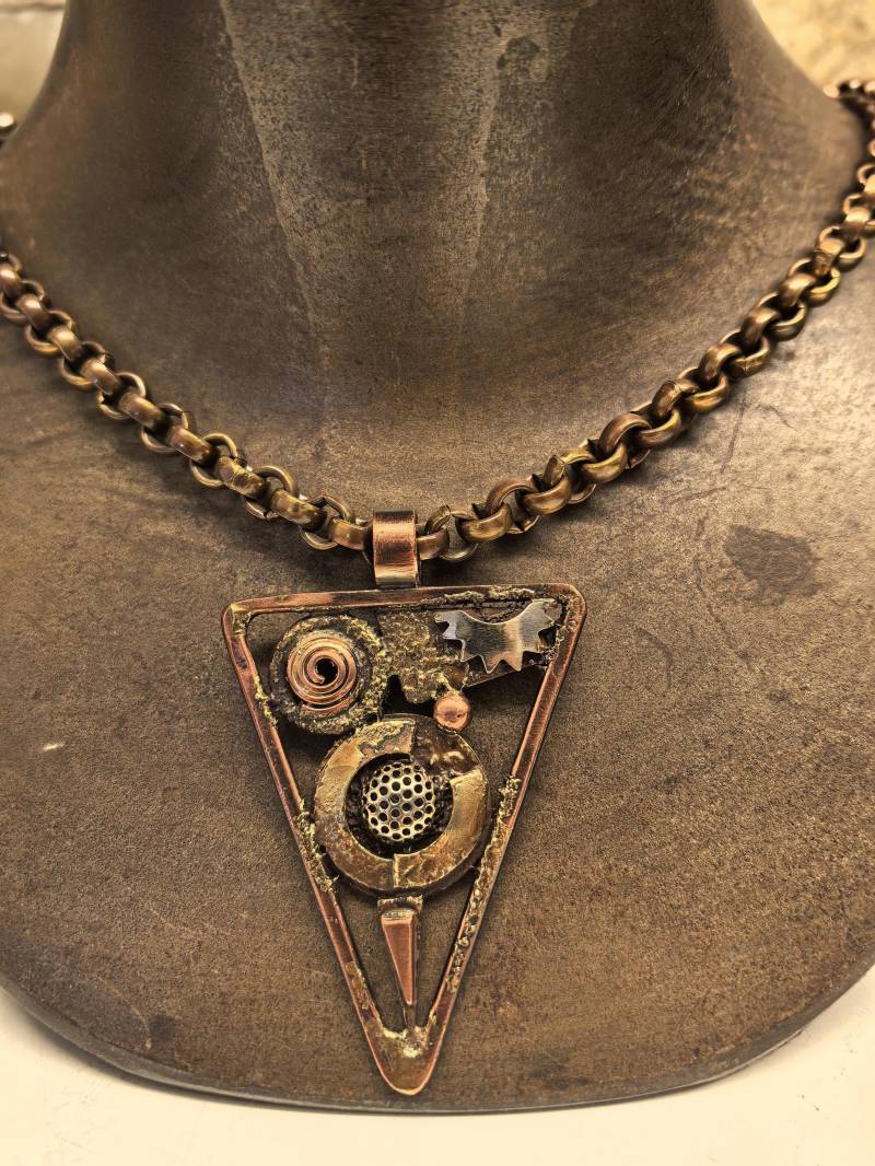 Halskette Crazy Unikat Bronze Handmade von Crazyschmuck