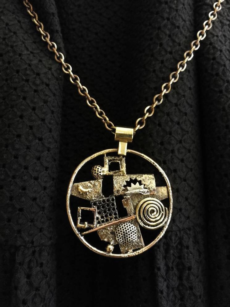 Lange Kette Aus Kupfer Und Bronze, Messing Silber, Unikat von Crazyschmuck