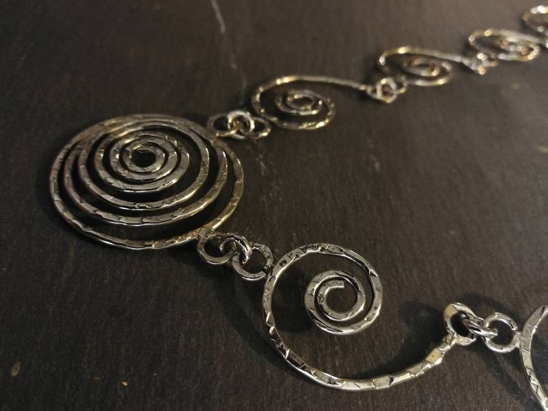 Set-Spiralkette Mit Ohrhänger von Crazyschmuck
